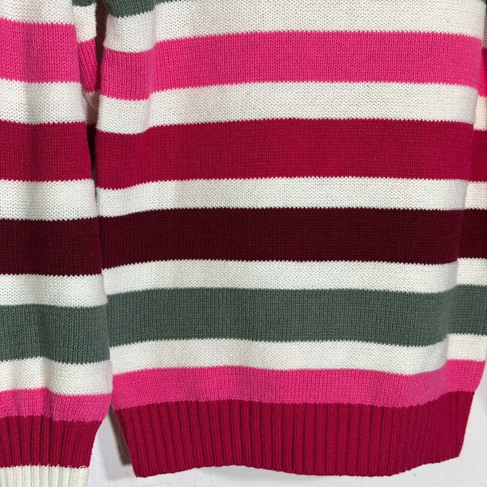 LOFT Colorful Striped Crew Neck Sweater NWT - Picture 9 of 14